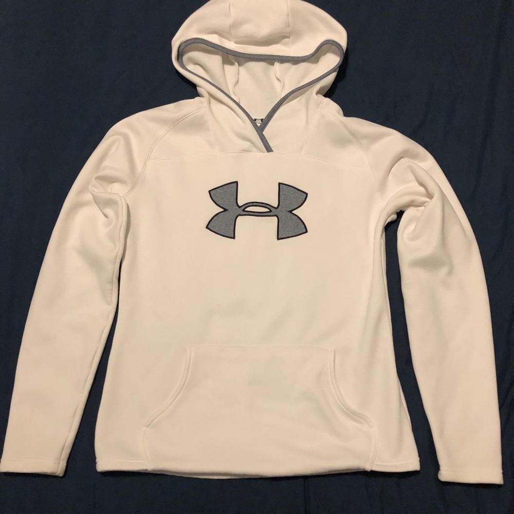 White + Grey Under Armor Hoodie